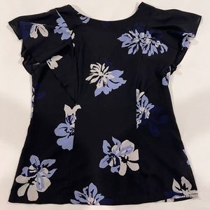 Banana Republic Black Cap Sleeve Blouse - Size 8